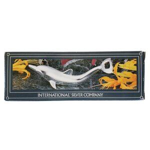 International Silver Company Dolphin Shape Bottle Opener Silver-Plated 6 1/2"